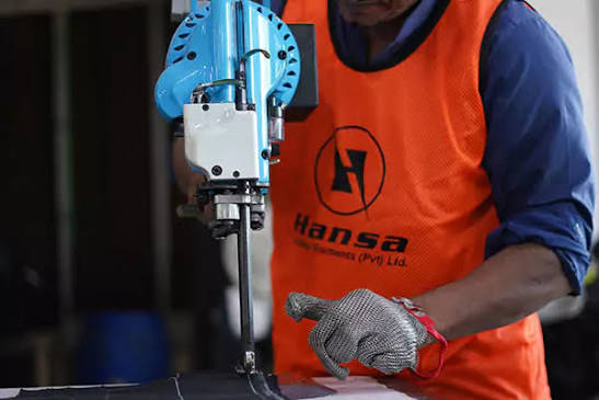 Hosiery cutting waste from garment manufacturing
